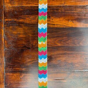 Oaxaca Artisan Woven Waist Belt | Handmade Mexican Textile Hook-and-Loop Closure